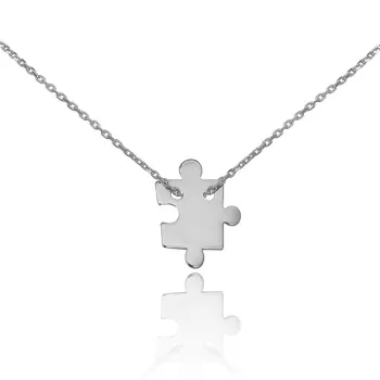 Briju Naszyjnik / łańcuszek z zawieszką celebrytka kolekcja Celebrities srebrny puzzle 925S (KO-001374) 