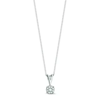 Briju Wisiorek / zawieszka do łańcuszka kolekcja Infinity 0,04 ct z białego złota z brylantami 585 (BI-000273) 