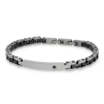 Bransoletka męska ze stali szlachetnej długość 22cm (BN-003045) 