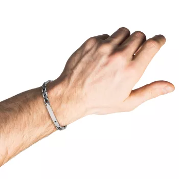Bransoletka męska ze stali szlachetnej długość 22cm (BN-003045) 