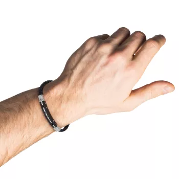 Bransoletka męska ze stali szlachetnej długość 23cm (BN-003053) 