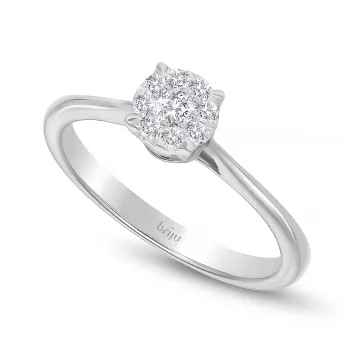 Briju Pierścionek zaręczynowy kolekcja Infinity 0,11 ct z białego złota z brylantami 585 (BI-000269)