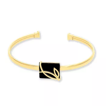 Briju Bransoletka z żółtego srebrna onyx 925S (BN-003980) 