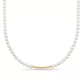 Naszyjnik srebrny z perłami kolekcja Pearls 925S (KO-001846) 