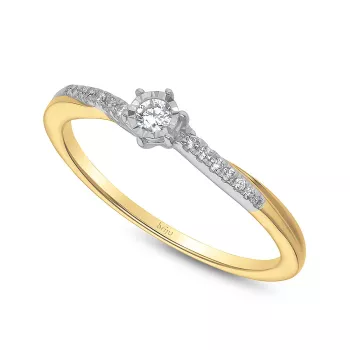 Briju Pierścionek zaręczynowy złoty kolekcja Diamonds Gold 0,06 ct  585 (BI-000922)