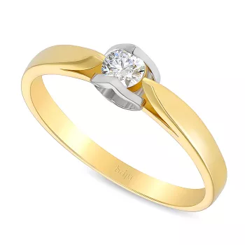 Pierścionek zaręczynowy kolekcja Amazing złoty z brylantem 0,23 ct  585 (B0487-100)