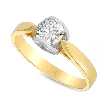 Briju Pierścionek zaręczynowy kolekcja Amazing z żółtego złota z brylantem 1,00 ct  585 (B0497-100)