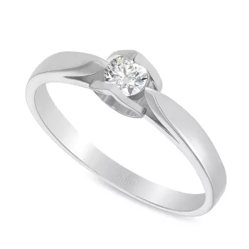 Briju Pierścionek zaręczynowy kolekcja Amazing z białego złota z brylantem 0,33 ct  585 (B0488-100)