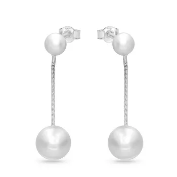Briju Kolczyki srebrne wiszące kulki średnica 6 mm i 10 mm 925S sztyft (KL-003650) 