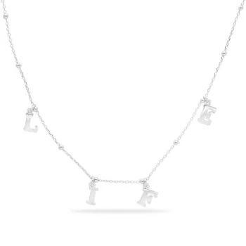 Briju Naszyjnik srebrny z napisem Life 925S (KO-001798) 